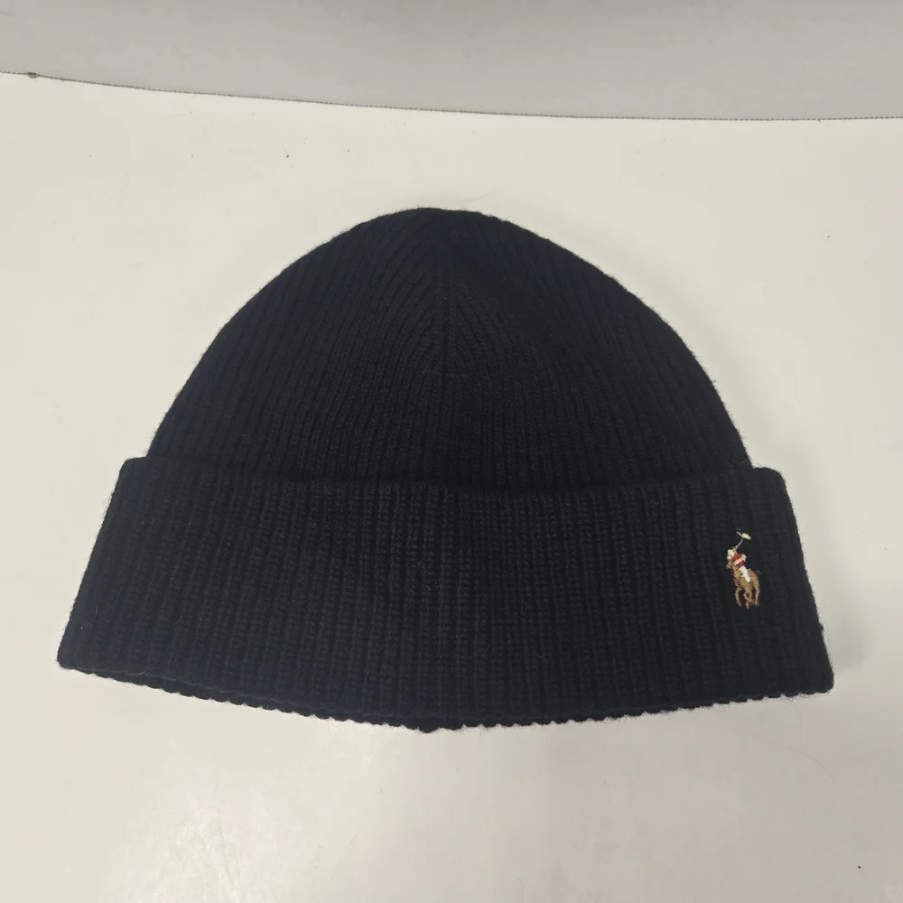 Ralph Lauren Signature Pony Polo Black & Juneberry(maroon & black) Beanie Duo(2) - Picture 2 of 7